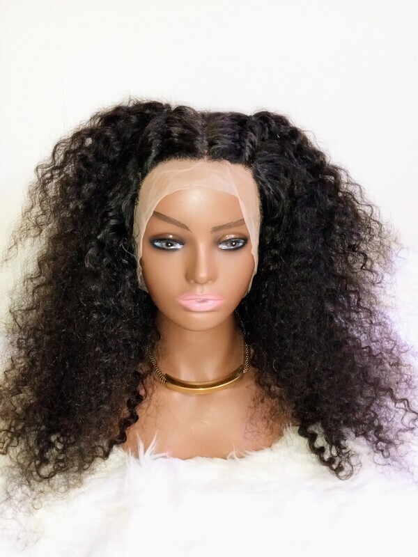 22&#39; full frontal Deep curly wig