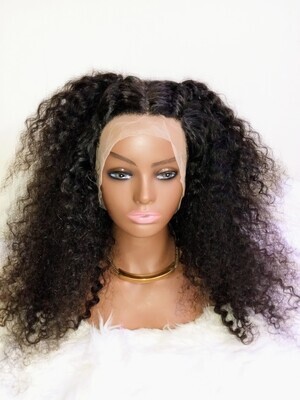 22&#39; full frontal Deep curly wig