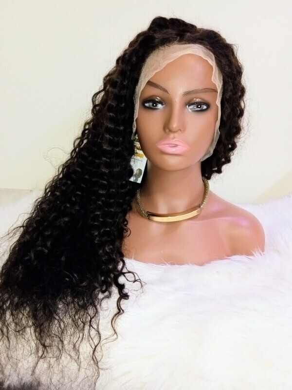 Deep -wave lace frontal wig
