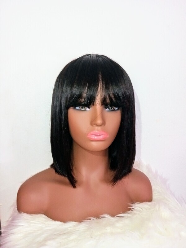 Non lace bang bob wig