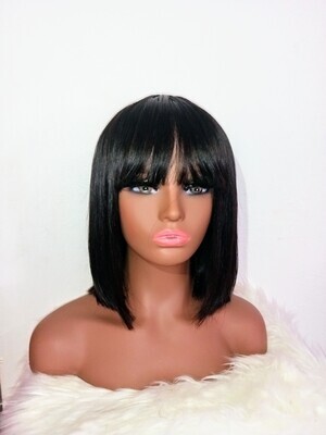 Non lace bang bob wig