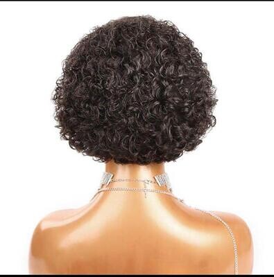 Pixie curly frontal wig