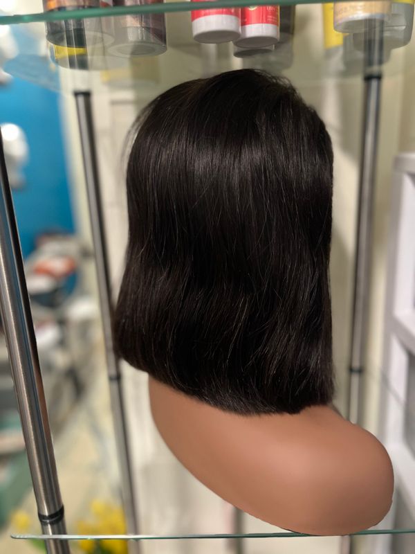 Straight lace closure wig