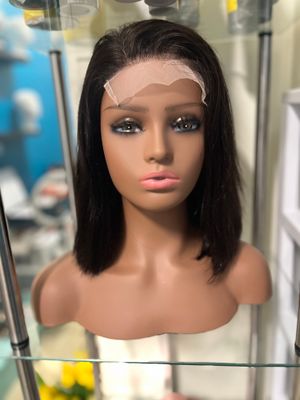 Straight lace closure wig