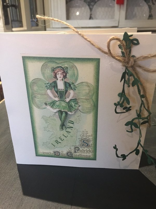 Irish Dancing girl, seed paper greeting card