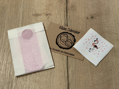 Sparset Schutzhülle - Rosa Tupfen+ Schutzfolie Flamingo