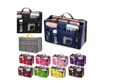 Women Multifunction Travel Cosmetic Makeup Insert Pouch Toiletry Organizer Handbag Storage Purse