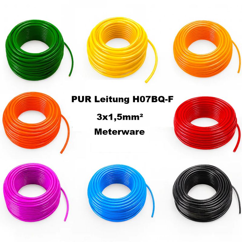 PUR Leitung H07BQ-F 3G1,5 mm² Meterware