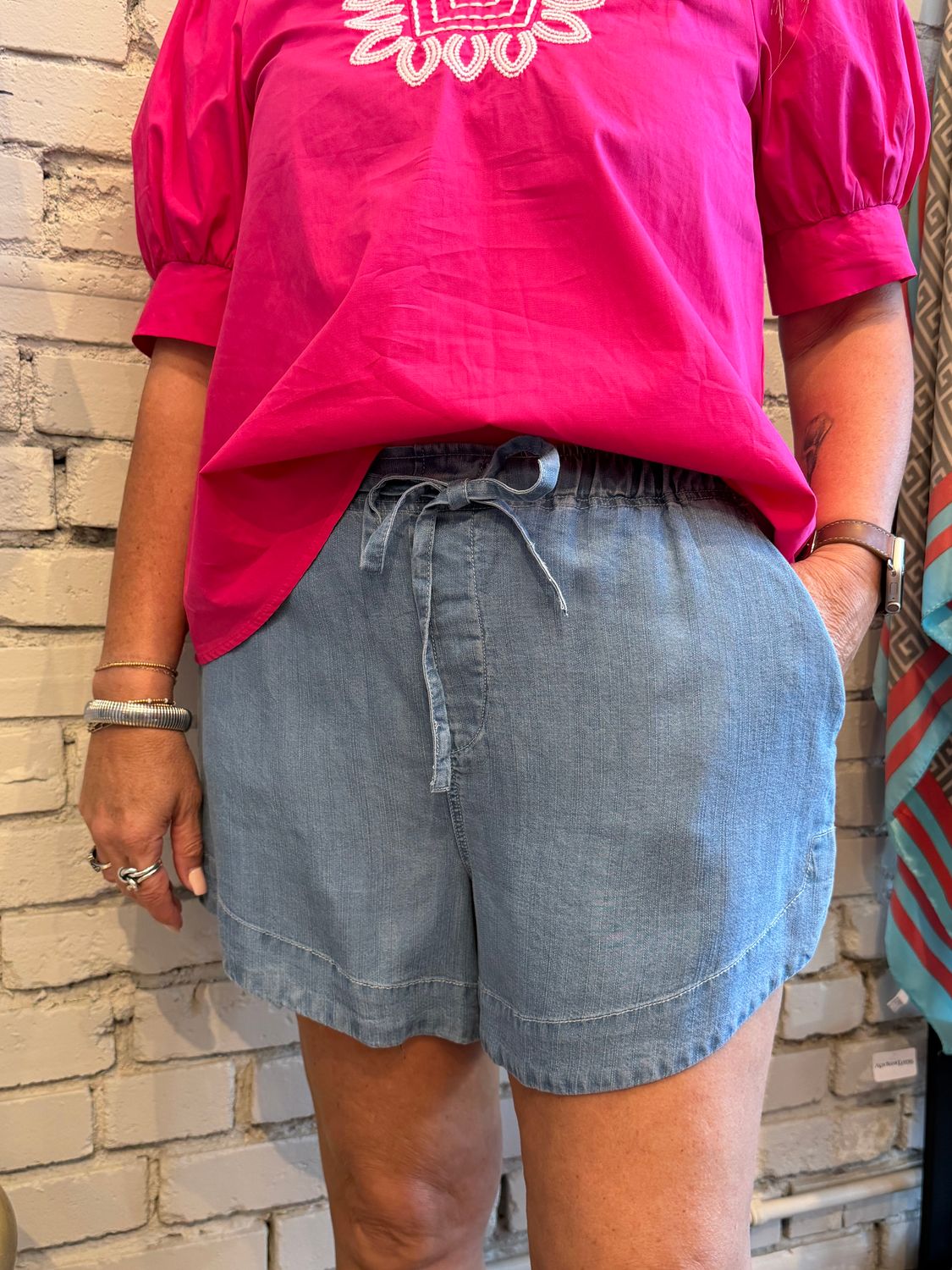 WASHED TENCEL SHORTS