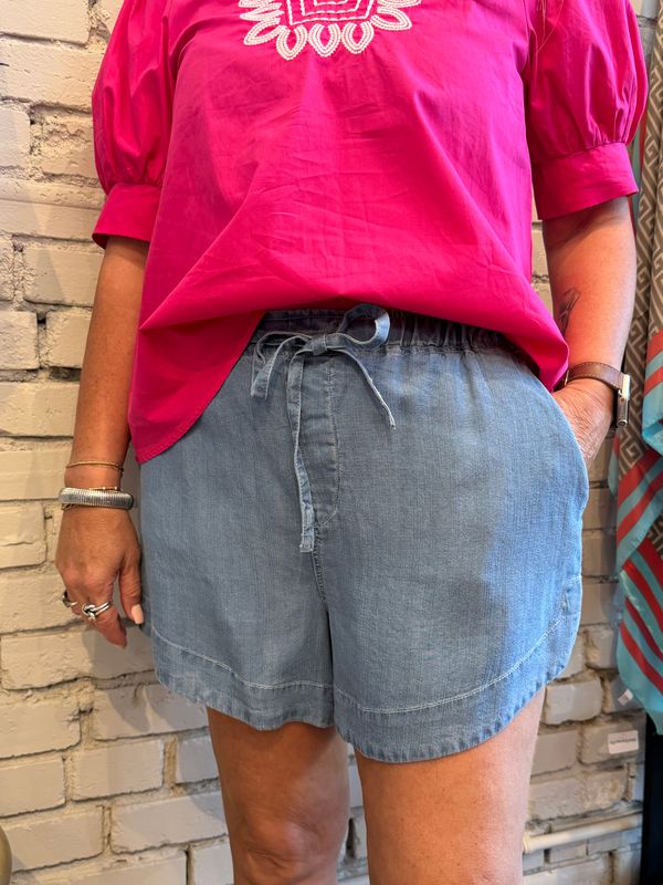WASHED TENCEL SHORTS