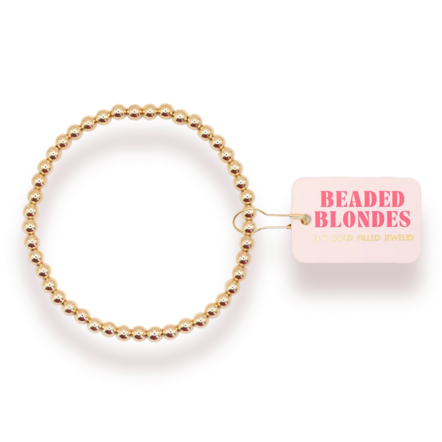 4MM GOLD BEADED BRACELET