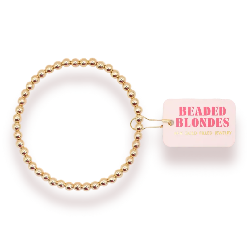 4MM GOLD BEADED BRACELET