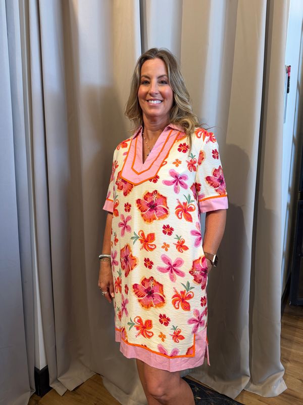 FLORAL WOVEN MINI DRESS