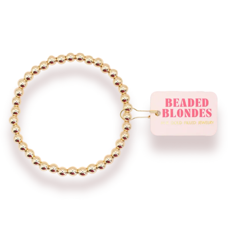 5MM GOLD BEADED BRACELET
