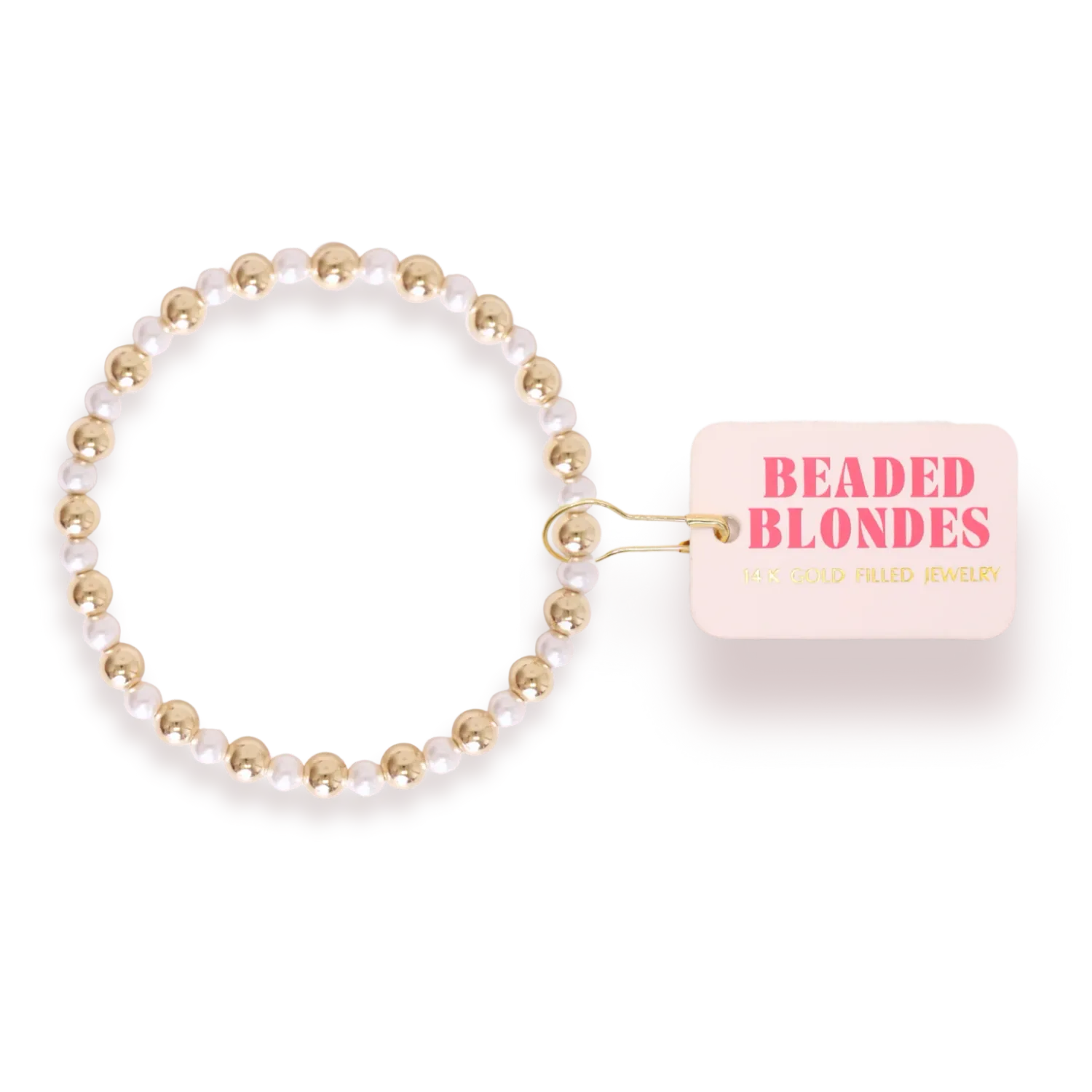 ANNA PEARL GOLD BRACELET - 6.75IN
