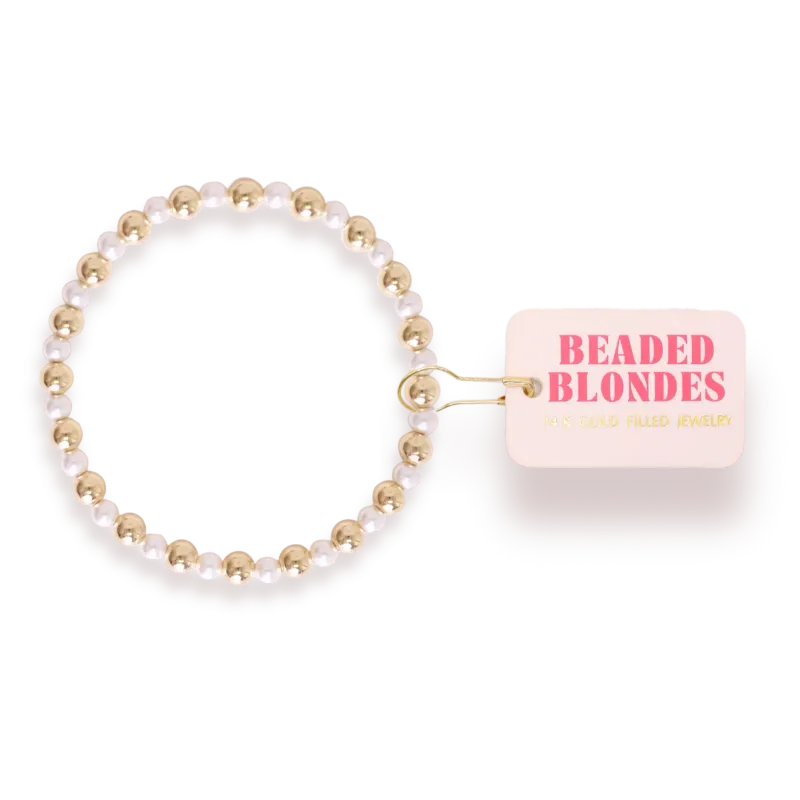 ANNA PEARL GOLD BRACELET - 6.75IN