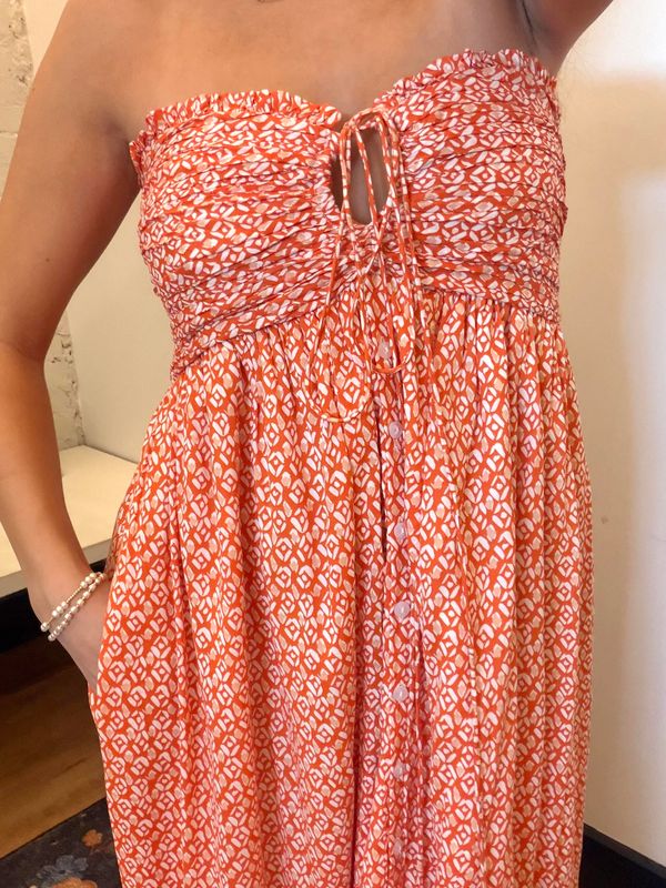TIE FRONT MAXI DRESS