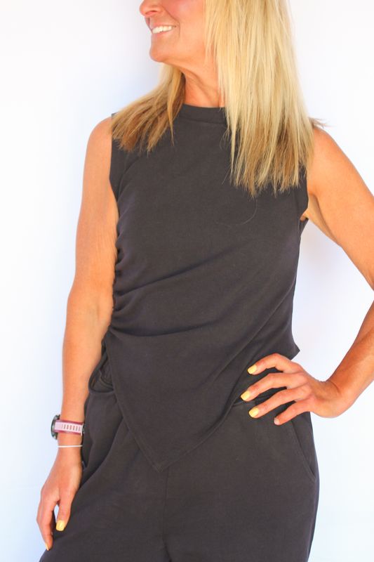 ASYMMETRICAL MUSCLE TANK TOP