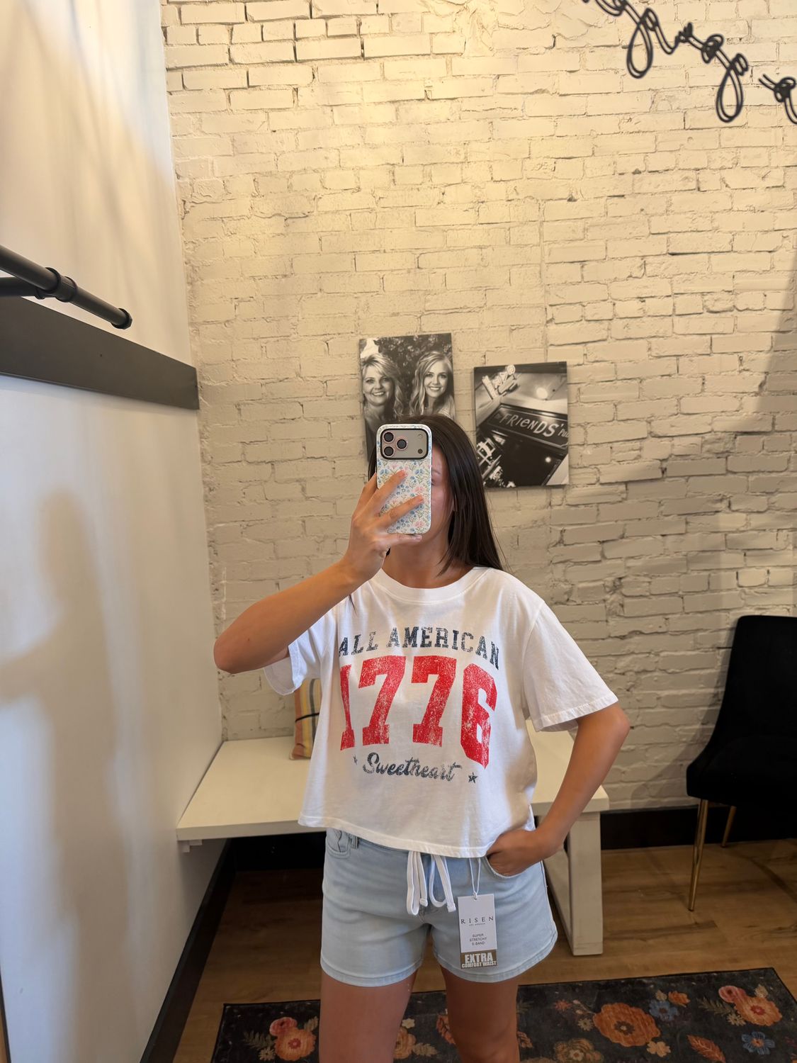 ALL AMERICAN SWEETHEART CROP TEE