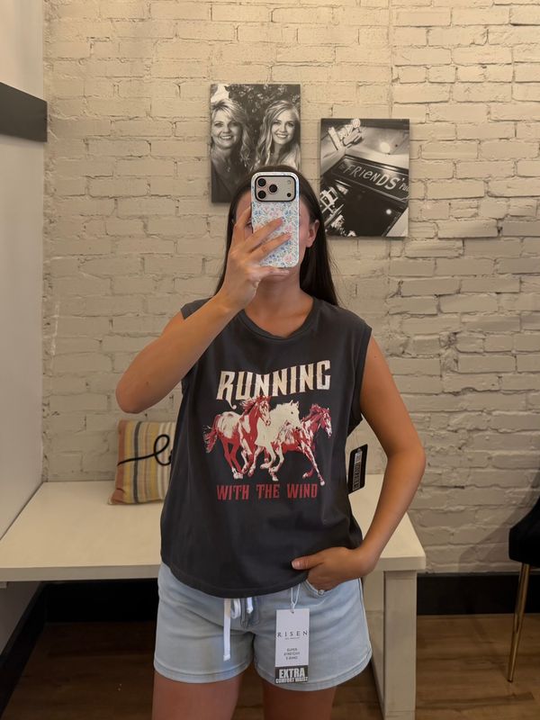 RUNNING WITH THE WIND GRAPHIC TANK