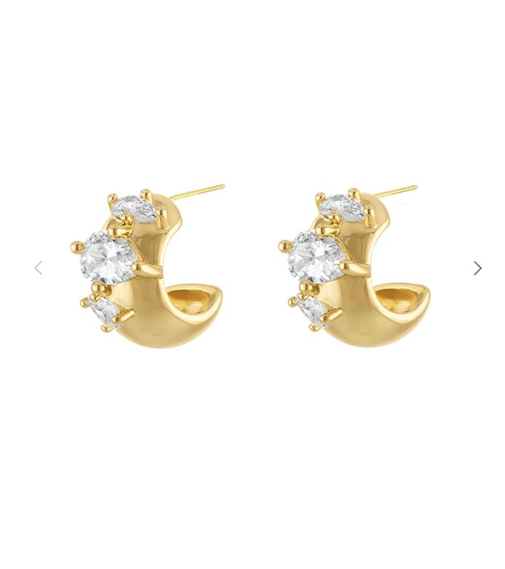 INDIE MARQUISE HOOP EARRING