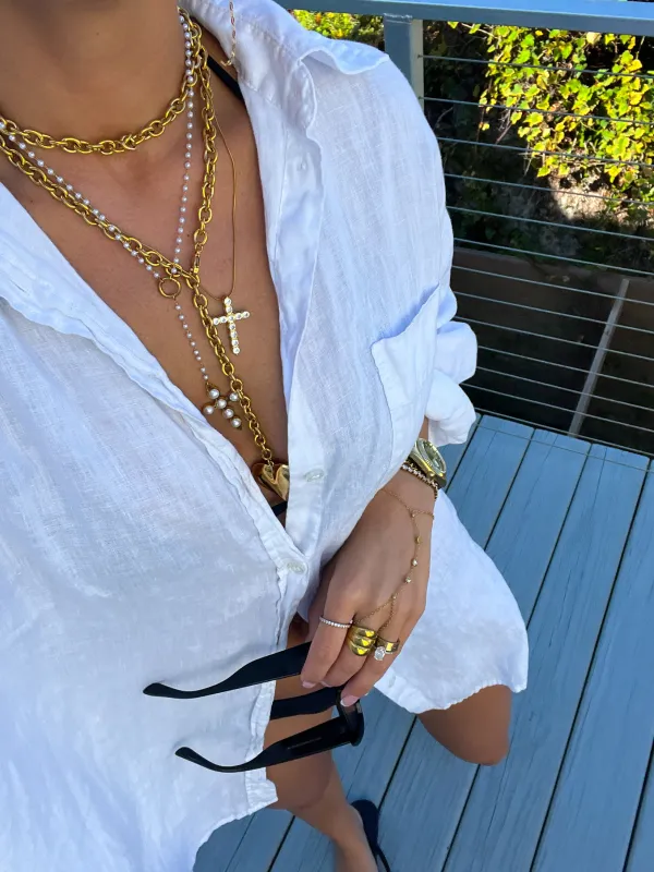 CHANSUTT XL DIAMOND CROSS NECKLACE
