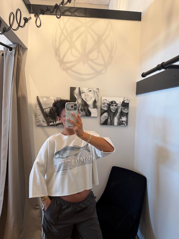 BASS LAKE CROP S/S SWEATSHIRT