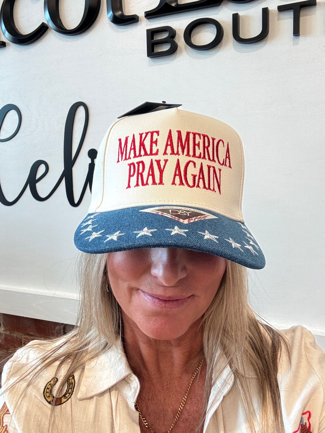 MAKE AMERICA PRAY AGAIN TRUCKER HAT