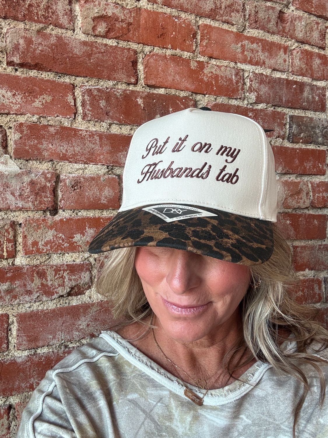 PUT IT ON MY HUSBANDS TAB TRUCKER HAT