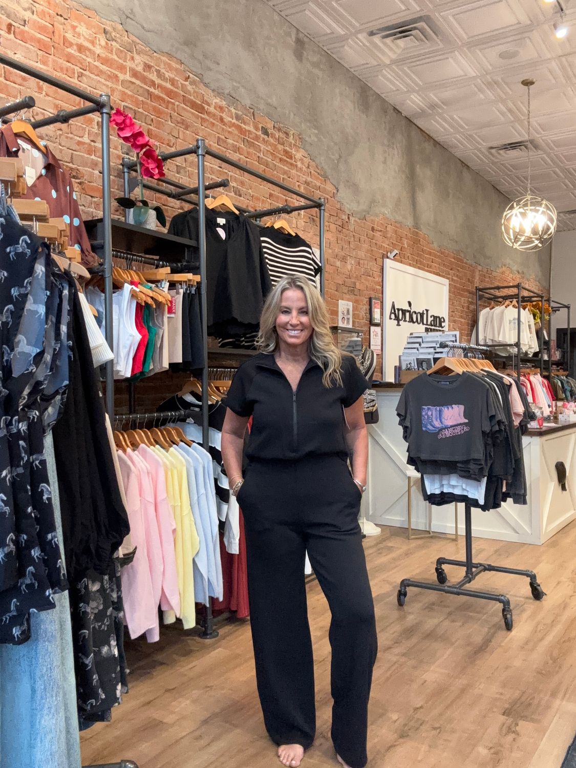 PINTUCK HALF ZIP JUMPSUIT