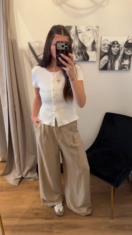 HIGH WAIST WIDE LEG TROUSERS