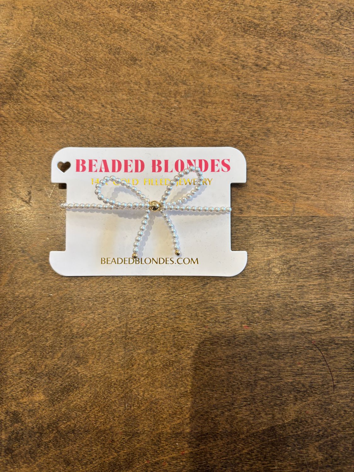 PEARL BOW BRACELET - 6.75 IN