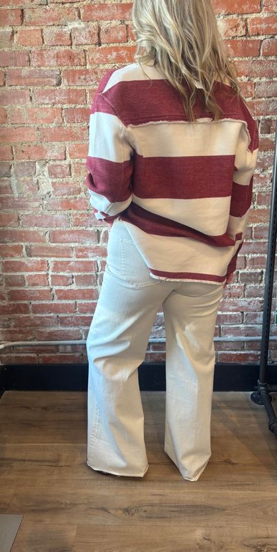 BUFFALO STRIPE QUARTER BUTTON UP