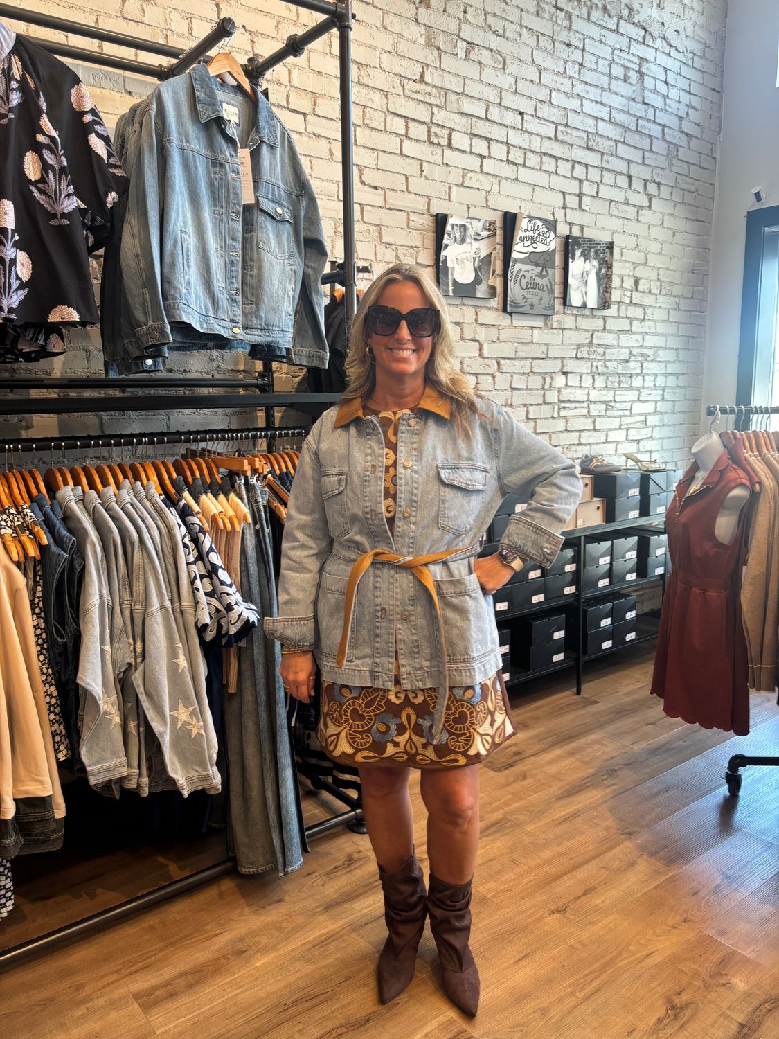 BELTED COLLARED JACKET