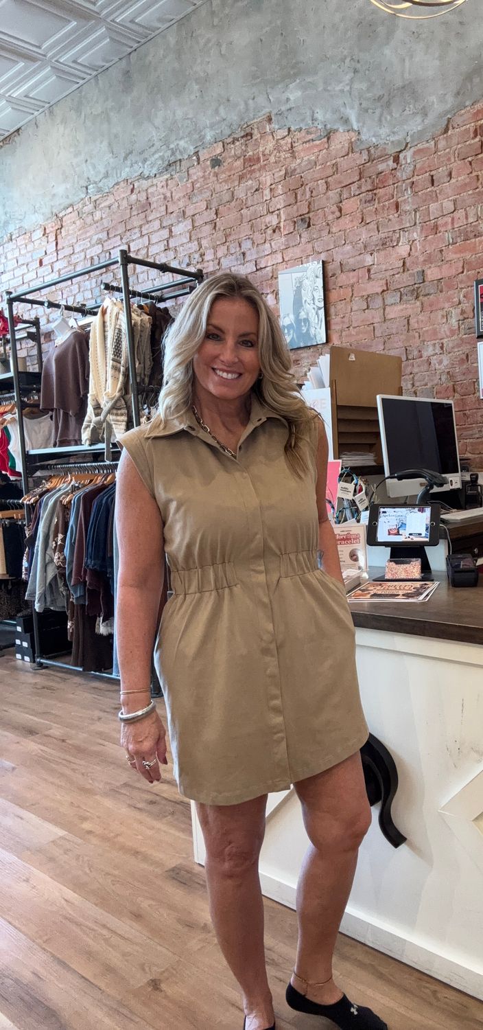 FAUX SUEDE MINI DRESS