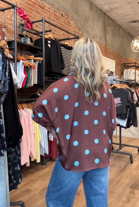 POLKA DOT SATIN  TOP