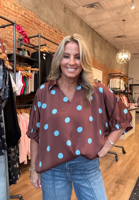 POLKA DOT SATIN  TOP