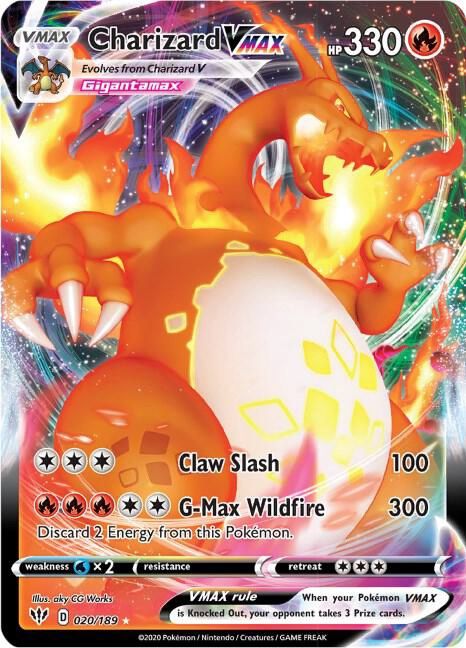 POKEMON CHARIZARD VMAX 020/189 FULL ART
