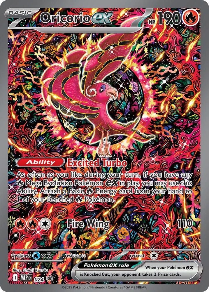 POKEMON ORICORIO EX BLACK STAR PROMO MEP 024