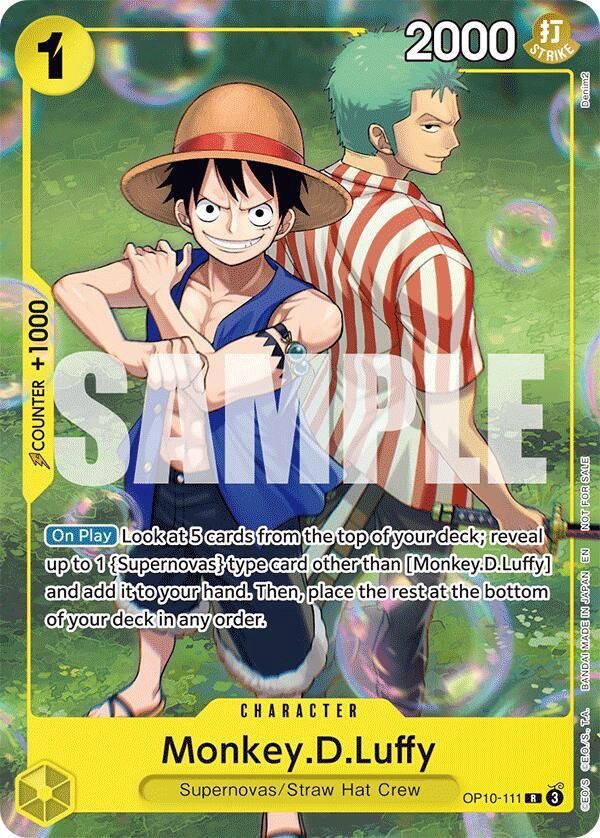 ONE PIECE MONKEY.D.LUFFY OP10-111 ALT ARTLEARN TOGETHER PROMO