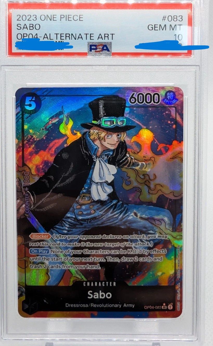 ONE PIECE SABO OP-04 ALT ART PSA 10