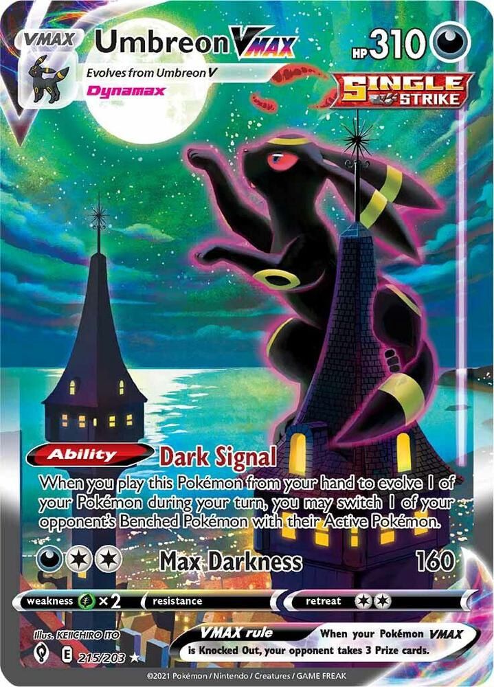 POKEMON UMBREON VMAX HP  215/203 ALT ART