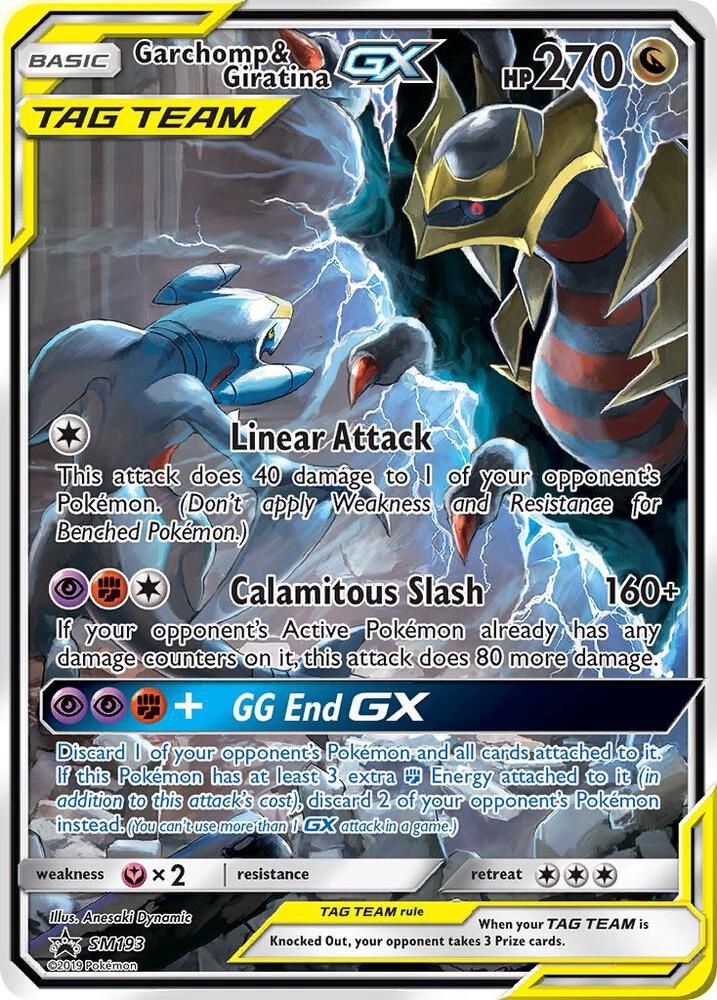 POKEMON GARCHOMP AND GIRATINA GX TAG TEAM SM193  PROMO