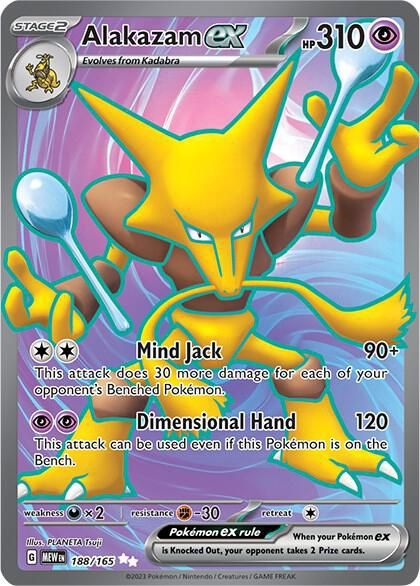 POKEMON ALAKAZAM EX 188/165