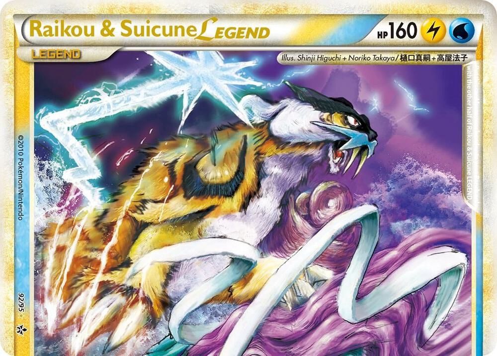 POKEMON RAIKOU &amp; SUICUNE LEGEND LP 92/95 TOP