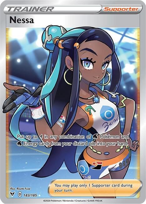 POKEMON NESSA TRAINER D 183/185 FULL ART