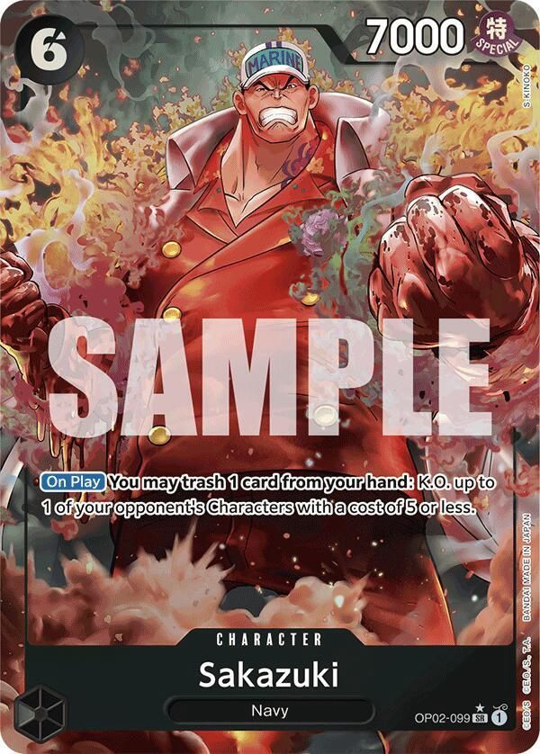 ONE PIECE SAKAZUKI OP02-099 ALT ART PRB