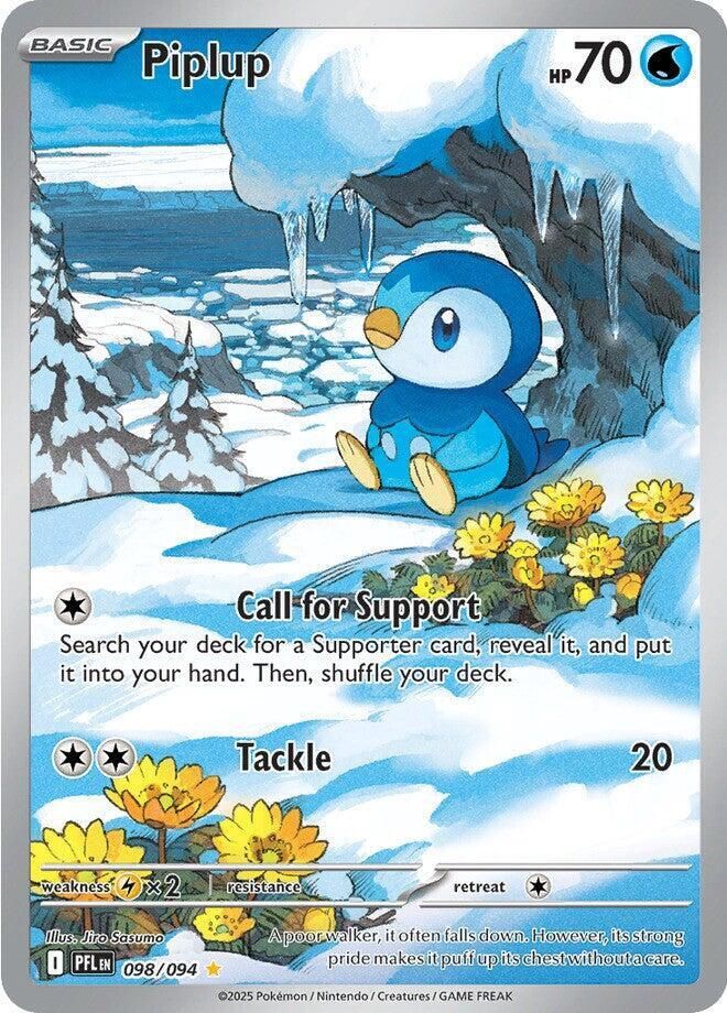 POKEMON  PIPLUP 098/094 ILLUSTRATINO RARE
