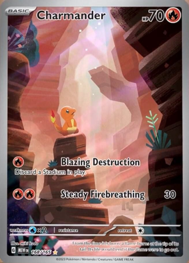 POKEMON CHARMANDER 168/165 ILLUS RARE