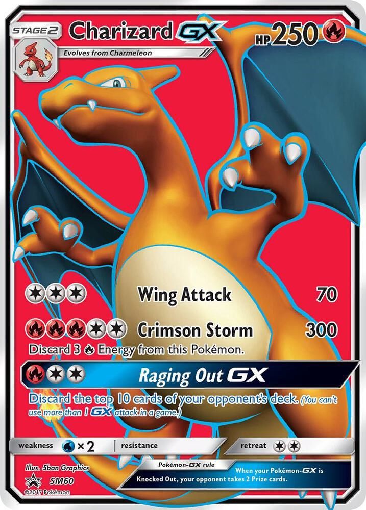 POKEMON CHARIZARD GX MP SM60 BLACK STAR PROMO